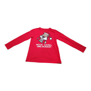 Children's Place Santa Next Level Unlocked Holiday Gaming Long Sleeve Shirt 5/6